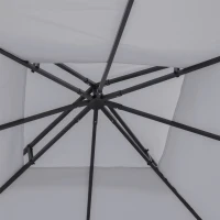Outsunny 3(m) Gazebo Top Cover Double Tier Canopy Replacement Pavilion Roof Light Grey(m-8)