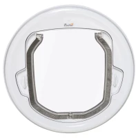 PawHut Gattaiola con 4 Modalità di Blocco per Vetro, Rete e Porte, Φ30x4cm, Bianco(m-10)