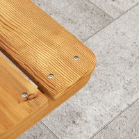 Outsunny Mesa de Piquenique para Crianças de Madeira Mesa e 2 Bancos Infantis com Chapéu de Sol e Caixa de Areia 89x80,5x42,5 cm Teca(m-8)