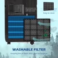 Homcom Aer Conditionat Portabil 9.000 BTU – Racire Rapida si Mobila(m-7)