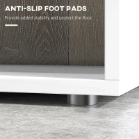 HOMCOM S Shape Bookcase, 5 Tiers Bookshelf, Modern Freestanding Storage Shelf for Home Office, Study, Living Room, 80 x 30 x 145cm, White(m-6)