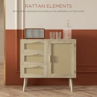 Homcom Dulap Depozitare Boho cu 3 Sertare(m-4)