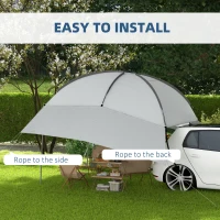 Outsunny Cort Marchiza Portabila pentru Haion Jeep cu 2 Pereti(m-5)