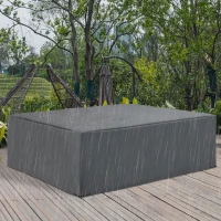 Outsunny 600D Oxford Patio Corner Set Cover - Outdoor Garden Rattan Furniture Protection Cover, Waterproof and Anti-UV, Dark Grey, 225L x 210W x 70Hcm(m-10)