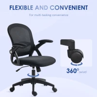 Vinsetto Scaun Birou Ergonomic – Spatar Plasa & sezut Tapitat(m-6)