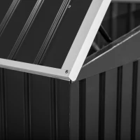 Szafka na śmieci Outsunny zamykana na pojemniki na śmieci Stal 178,5 x 104,5 x 128,5/113 cm Czarny(m-7)