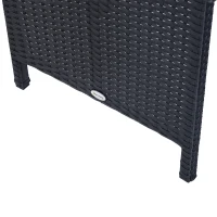 Outsunny 6 Pieces Sofa Set Furniture Rattan Lawn Cushion Seat Wicker Black Garden(m-9)