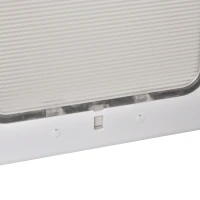 PawHut Gattaiola con Sistema di Blocco per Vetro, Rete e Porte, 38.6x52x1.8cm, Bianco(m-9)