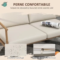 Outsunny Set de Canapea Sofa, 5 Piese cu Cadru din Otel(m-5)
