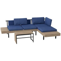 Outsunny Set de Mobilier de Gradina cu 3 Piese, cu Canapea(m-10)