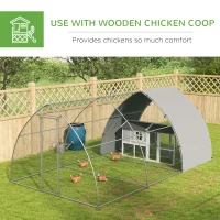 PawHut Cotet pentru Gaini cu Spatiu de Plimbare Galvanizat(m-5)