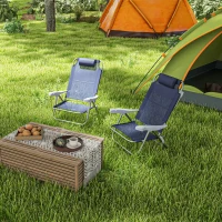Set of 2 scaune portabile de pescuit Outsunny , Scaune de camping(m-9)
