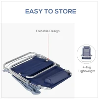 Set of 2 scaune portabile de pescuit Outsunny , Scaune de camping(m-7)