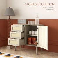 Homcom Dulap Depozitare Boho cu 3 Sertare(m-5)