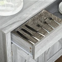 Homcom Bufet Bucatarie – Stil Country, Spatiu Depozitare Rustic(m-8)