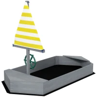 Outsunny Cutie de Nisip pentru Copii, Cutie de Nisip din Lemn(m-1)