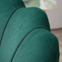 HOMCOM Poltrona Vintage di Design in Velluto Verde Poltroncina da Camera(m-8)