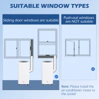 HOMCOM Aparat portabil de aer condiţionat, dezumidificator, ventilator(m-8)