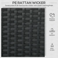 Canapea de exterior Outsunny cu 2 locuri cu perne căptușite(m-5)