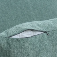 HOMCOM Fotoliu de un singur loc cu spatar reglabil in 4 pozitii, tesatura cu efect de lenjerie respirabila si sezut captusit, 96x84,5x87,5 cm, verde(m-8)