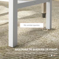 HOMCOM Conjunto de 2 Cadeiras de Sala de Jantar com Encosto de Ripas Estrutura de Madeira de Pinho 38,5x47,5x99 cm Branco(m-6)