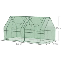 Outsunny sera din otel, copertina PE 180x90x90 cm, verde(m-3)