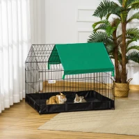 PawHut Cusca pentru Iepuri, Porcelusi de Guinea si Rozatoare, Cusca pentru Animale din Metal si Tesatura Oxford, 90x75x75cm(m-2)