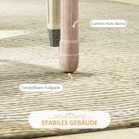 HOMCOM 2-delige set eetkamerstoelen keukenstoelen, vintage design, Weense vlechtwerk-look, natuur + crème(m-6)