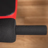 HOMCOM Banco de Pesas Altura Ajustable Banco de Musculación Multifuncional Respaldo Inclinable en 6 Posiciones y 2 Cuerdas para Entrenamiento de Cuerpo Completo en Gimnasio Casa Carga 120 kg Negro(m-9)