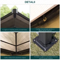 Outsunny Pavilion Lux 300×360×265 cm – Cort Gradina din Aluminiu(m-6)