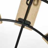 HOMCOM Reloj de Pared Silencioso de Ø60 cm Reloj de Pared de Metal y Madera  sin Tictac Estilo Moderno Multicolor(m-8)