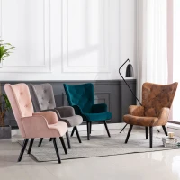 Fauteuil Relax Moderne capitonné pour Salon et Chambre à Coucher , Marron(m-4)