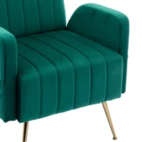 Poltrona da Relax con Piedi Dorati, Design Elegante e Modernoper Soggiorno e Salotto, Smeraldo(m-5)