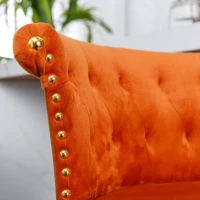 Ensemble de 2 tabourets de bar pivotants et réglables avec repose-pieds pour cuisine et salle à manger, Orange(m-6)