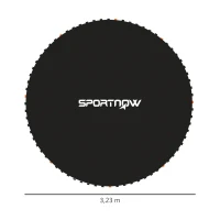 SPORTNOW Tapete de Substituição para Trampolim Redondo Ø323 cm Tapete para Trampolim de 12 Pés Anti-UV Preto(m-3)