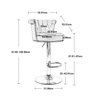 Ensemble de 2 tabourets de bar pivotants et réglables avec repose-pieds pour cuisine et salle à manger, Noir(m-3)