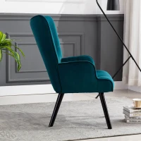 Fauteuil Relax Moderne capitonné pour Salon et Chambre à Coucher - Confort et Style en Velours, Bleu(m-7)