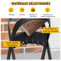 Outsunny Fendeuse à bois manuelle, fendeur de bois de chauffage en acier 24,4L x 20,8l x 37,4H cm(m-5)