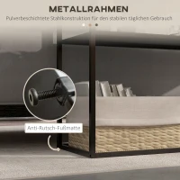 HOMCOM Stolik konsolowy z 2 poziomami(m-5)