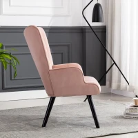 Fauteuil Relax Moderne capitonné pour Salon et Chambre à Coucher - Confort et Style en Velours, Rose(m-7)
