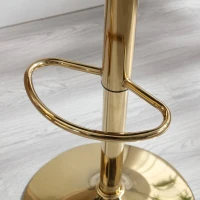 Set di 2 Sgabelli da Bar Girevoli e Regolabili in Altezza con Poggiapiedi, Stile Retro per Cucina e Sala da Pranzo, Giallo Senape(m-6)