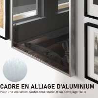 HOMCOM Frame box T-frame cadre aluminium pour maillot porte acrylique doublure interne feutre 70 x 90 cm(m-7)