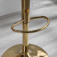 Set di 2 Sgabelli da Bar Girevoli e Regolabili in Altezza con Poggiapiedi, Stile Retro per Cucina e Sala da Pranzo, Smeraldo(m-6)