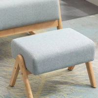 Fauteuil à bascule ergonomique avec repose-pieds rocking chair grand confort, Gris(m-9)