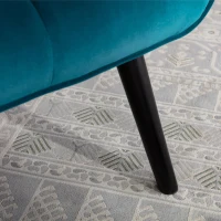 Fauteuil Relax Moderne capitonné pour Salon et Chambre à Coucher - Confort et Style en Velours, Bleu(m-10)