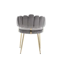 Set di 2 Sedie da Pranzo in Velluto Morbido con Schienale Ergonomico e Braccioli, per Soggiorno e Camera da Letto, Grigio(m-4)