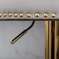 Ensemble de 2 tabourets de bar pivotants et réglables avec repose-pieds pour cuisine et salle à manger, Gris(m-6)