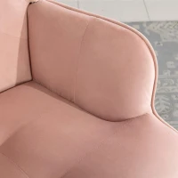 Fauteuil Relax Moderne capitonné pour Salon et Chambre à Coucher - Confort et Style en Velours, Rose(m-10)