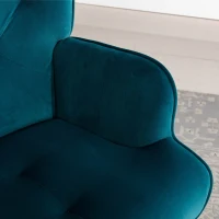 Fauteuil Relax Moderne capitonné pour Salon et Chambre à Coucher - Confort et Style en Velours, Bleu(m-8)