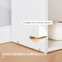 HOMCOM Biurko kuchenne z półką, stolik komputerowy, stół do pracy, stolik na laptopa, regał biurowy, biały, 120 x 55 x 120 cm(m-6)